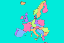 We learned how it had changed A map showing the European countries